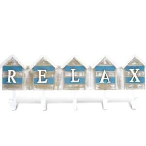 Aqua Sky Relax Beach House Nautical Decor Sign