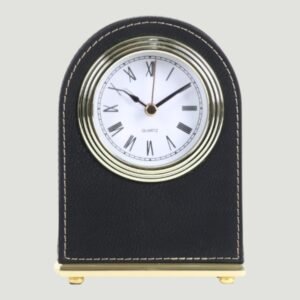 Arched Desk Clock Black/Gold