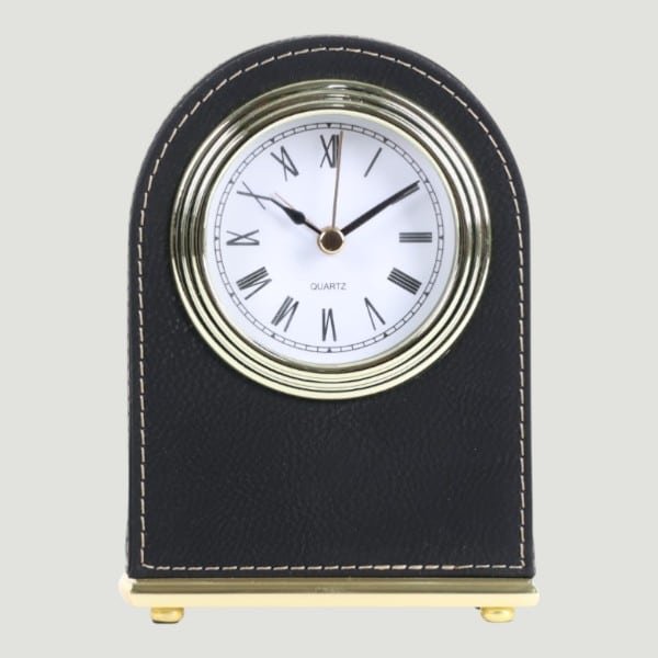 Arched Desk Clock Black/Gold