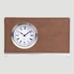 TDB - 7 1/2" x 4" Dark Brown Horizontal Desk Clock
