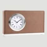 TDB - 7 1/2" x 4" Dark Brown Horizontal Desk Clock