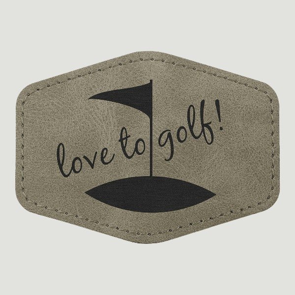 PTH975 Hex Shaped Light Green Hat Patch 3 1/2 x 2 1/2