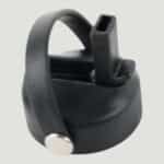 Flip lid with straw and strap